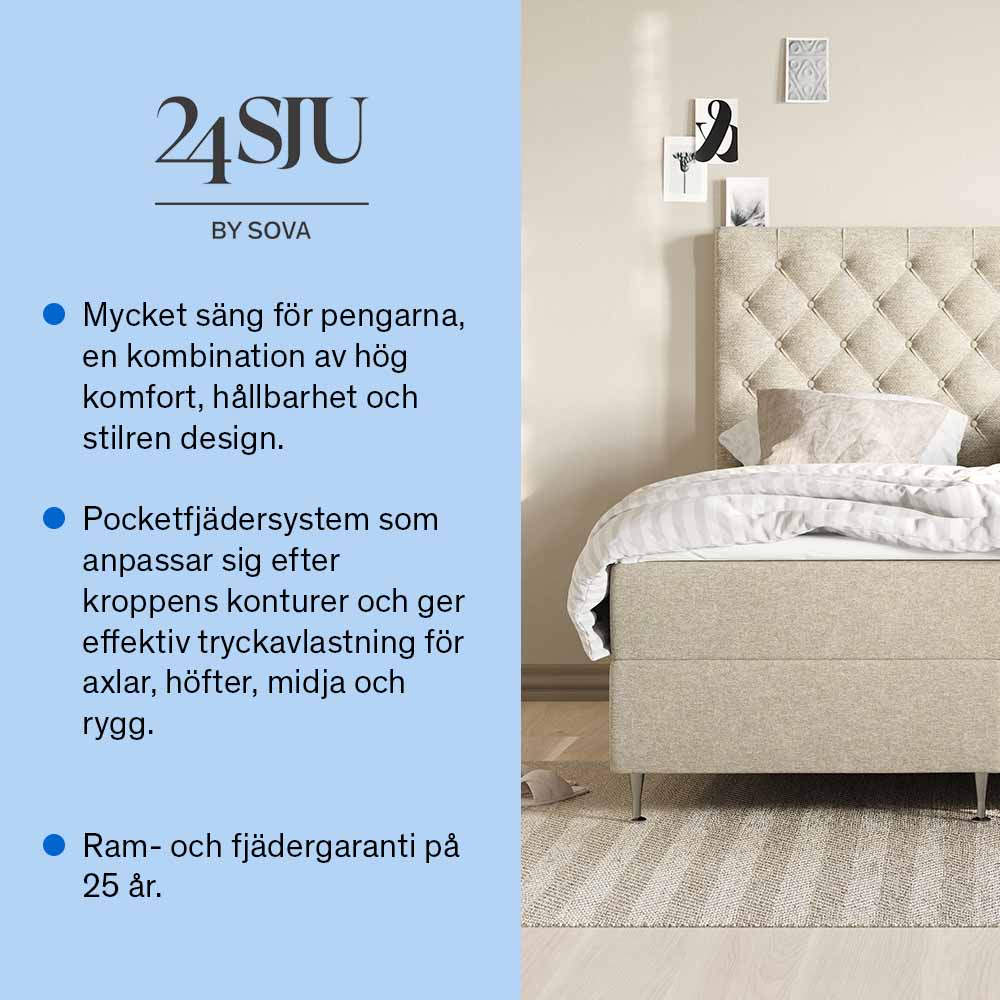 24SJU Skymning Komfort Lyx Kontinentalsäng